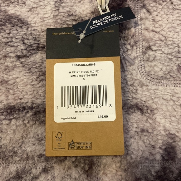 The North Face Women's Printed Ridge Fleece Full-Zip Jacket - Picture 4 of 5